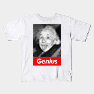 Einstein   Genius Pixelart Design Kids T-Shirt